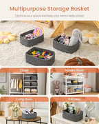 KALLAX Small Woven Storage Basket for Organizing, 13.5x9.5x5 inches, 3 Pack - Image 3