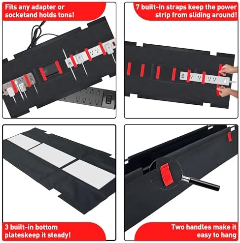 No Drill Under Desk Cable Management Tray, 36" Desk Cable Organizer - Image 7