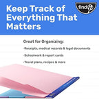 Find It File Folder Notepad - Pack of 72-9.5 x 12.5 Inch Notebook Organizer Folders for Filing, Document, and Clipboard Organization - Pastel - Image 5