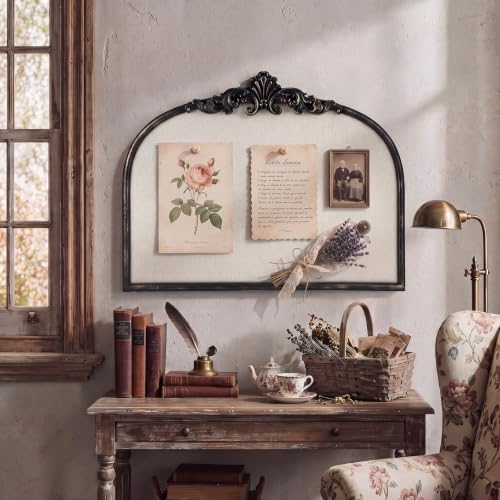 Novabright Arched Metal Framed Pinboard for Walls 20 x 15 Inch Cork Fabric - Image 4