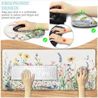 LIMKRIAN Flower Mouse Pad Set Floral Large Desk Matt for Desktop - Image 4