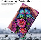 Case for 7" Kindle Paperwhite 12th Generation 2025/2024 & Kindle Colorsoft Signature Edition, Multi-Angle Viewing PU Leather Case with Card Slot for Kindle Paperwhite 2025 - Colorful Butterfly - Image 2
