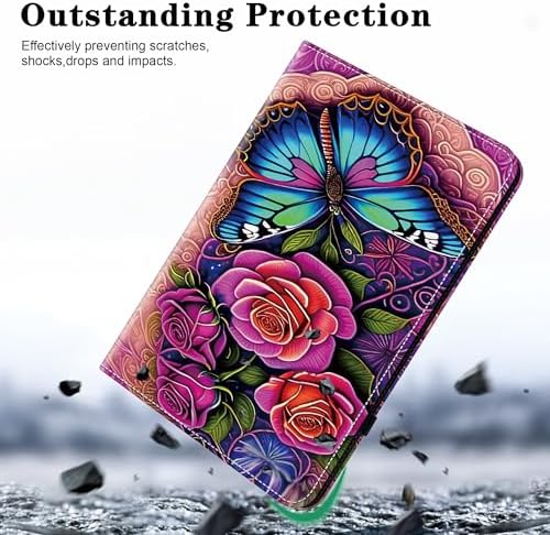 Case for 7" Kindle Paperwhite 12th Generation 2025/2024 & Kindle Colorsoft Signature Edition, Multi-Angle Viewing PU Leather Case with Card Slot for Kindle Paperwhite 2025 - Colorful Butterfly - Image 2