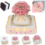 3D Calendar 2027, Desk Time Piece Calendar 2027,Tear-Away 3D Paper Art Notepad w LED Lights,Creative 3D Memo Artsy Pad Calendars, DIY Paper Carving Gift (Cherry Blossom Tree) by Ksgolif