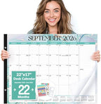 Forvencer 2027 Desk Calendar, Planner Sept 2026 - Jun 2028, 22 Month 22x17" by Forvencer
