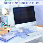 Yeaqee 50 Pcs Plastic Envelopes for Documents Plastic A4, Blue - Image 4