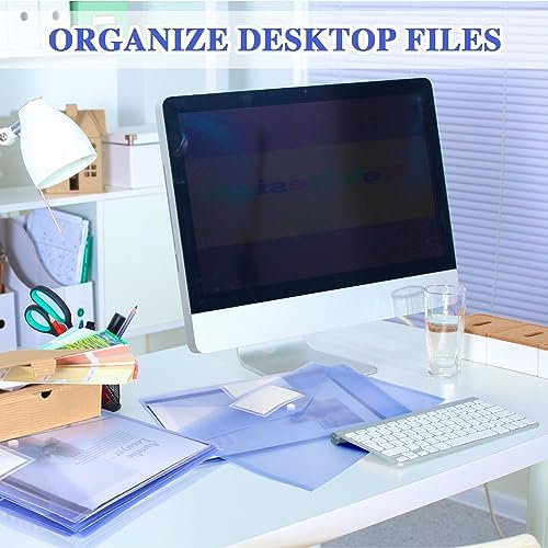 Yeaqee 50 Pcs Plastic Envelopes for Documents Plastic A4, Blue - Image 4