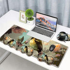 Large Gaming Mouse Pad, Keyboard Wrist Rest Pad + Mouse Wrist Pad + Coaster 4 in 1 Set, Extended Waterproof Non-Slip Desk Mat, Suitable for Office Home Learning Games, Cute Bird - Image 2