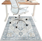 48"x60" Office Chair Mat for Hardwood Floor, Non-Slip Washable Blue by BESBLEE