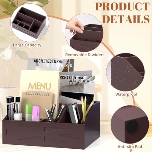Large Mail Organizer Countertop,Farmhouse Desk and Kitchen Countertop Storage, Letter Sorter, Desk Mail Organizer and Bill Organizer, Desktop File and Paper Holder - Image 3