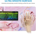 iCasso Glitter Marble Computer Mat 35.4"x15.7", Table Mat for Gaming - Image 4