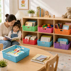 6 Pack Turn‑in Paper Trays for Classroom, Rainbow - Image 6