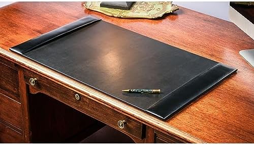 Dacasso 6 Piece Black Bonded Leather Luxury Desk Accessory Set - Desk Pad & Organization Essentials - Image 7