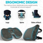 FORTEM Seat Cushion & Lumbar Support for Office Chair, Wheelchair, Car - Image 6