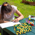 YOUSHARES 300 Slots Color Pencil Case - Pencil Holder with Handy Wrap & Zipper, Multilayer Holder for Prismacolor Colored Pencils & Gel Pen (Sunflower) - Image 6