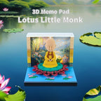 3D Memo Pad, 3D Calendar 2027, Time Piece Calendar, Tear-Off Calendars 2027, 3D Paper Carving Art Memo Pad, Art Carving Sticky Notes for Office Home Gifts Ornaments (Lotus Monk) - Image 2