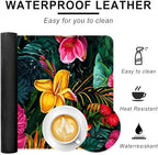 Large Keyboard Mouse Pad Set, Extended Mouse Pad+Keyboard Wrist Rest Support, Memory Foam Ergonomic Easy Typing, 4Pcs (31.5×11.8 in) Desk Pad Set for Office Home,Vibrant Tropical Flower - Image 2