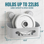 TAILI Shower Caddy Suction Cup, Bathroom Organizer Shelves Grey 2 pack - Image 4