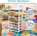 Vtopmart 8 Tier Rolling Cart with Drawers, Clear Plastic - Image 6