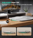 Nulea RT07B Wireless Ergonomic Keyboard - Split Keyboard, Wrist Rest, Natural Typing, Bluetooth and USB Connectivity, USB-C Rechargeable,Compatible with Windows Mac (Pink) - Image 5