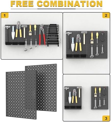Ultrawall Metal Pegboard Panels, Pegboard Wall Organizer, Black Peg Boards - Image 4