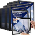 30 Pcs Magnetic Signs Holder, for 5" x 7" Letter, Sturdy PVC Magnet Document Holder, Magnet Picture Poster Frame, Can Self-Adhesive Wall/Door/Window or Magnetic for Refrigerator by Nellvita
