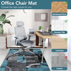 Office Chair Mat for Hardwood Floor&Tile Floor,48"X 60"-Geo Blue Gray - Image 3