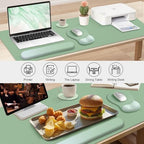 4-in-1 Large Gaming Mouse Pad, Keyboard Wrist Rest Pad & Wrist Support Mousepad Set, Extended Desk Pad Waterproof Desk Mat Protector for Home Office Decor Study Game 35.4×15.7 Inches I Sage Green - Image 2