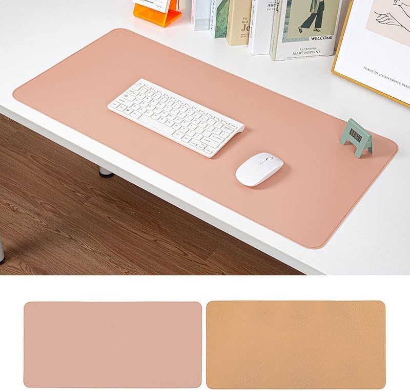 Ruby Lil Natural Cork & PU Leather Dual Side Mouse Pad Laptop Desk Table Protector Desk Writing Pad,Pink,90x45cm by RubyLil