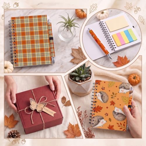 Fall Notebooks with Pens Bulk, 24 Sets, 5.5 x 4.7 Inch, Festive - Image 6