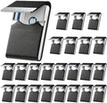24 Pack Business Card Holder Case PU Leather Name Cards Holder RFID Blocking Credit Cards Carrier Metal Business Card Case with Magnetic Closure Business Card Wallet for Women or Men,Lychee Pattern by VZZNN