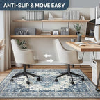 36"x60" Office Chair Mat for Hardwood Floor, Non-Slip Washable Navy - Image 4