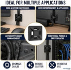 Kable Kontrol Zip Tie Mounts, 1/2” Black, 32000 Pcs Adhesive Backed - Image 7