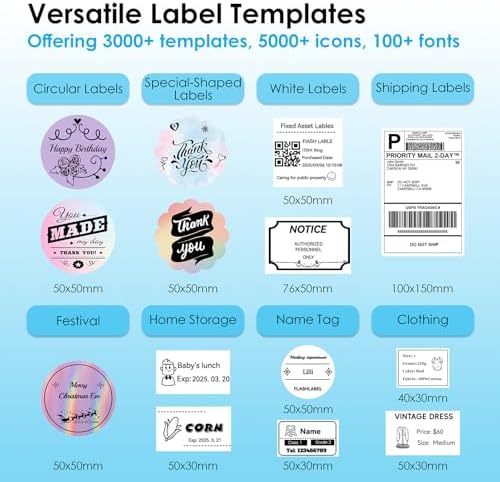 KNAON Bluetooth Thermal Shipping Label Printer 4x6 for Small Business, Pink - Image 4