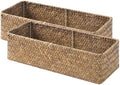 StorageWorks Small Toilet Paper Basket for Back of Toilet Basket, Brown by StorageWorks