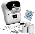 Phomemo M110 Label Maker with 3 Tapes, Portable Thermal Printer, White by Phomemo