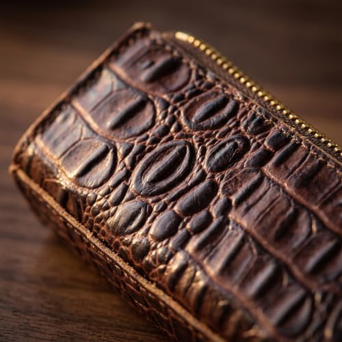 Gexmil Genuine Leather Pen Case, Hand-made Stationery Bag for Work Office - Image 5