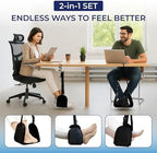 Ergonomic Foot Hammock & Arm Rest for Desk - Memory Foam Footrest Under Desk with Adjustable Elbow Support for Office Work & Gaming | Comfort Set for Everyday Relief - Image 3