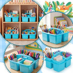 Geelin 24 Pack Classroom Caddy Bulk, 8 x 6.7 x 3.5 inches, Blue - Image 6