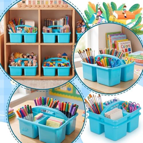 Geelin 24 Pack Classroom Caddy Bulk, 8 x 6.7 x 3.5 inches, Blue - Image 6