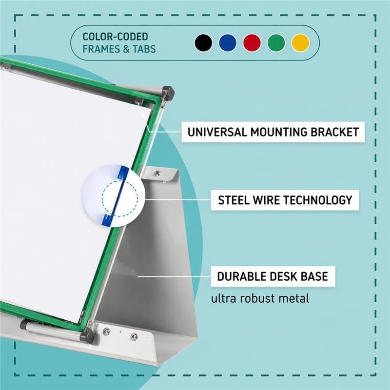 Tarifold Desktop Reference Display System, 30 Pockets, Expandable, Green - Image 3