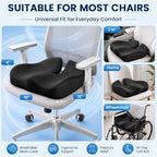 Seat Cushion, XL Large Memory Foam Cushion for /Office Chair/Car/Wheelchair - Image 2