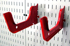 Wall Control Heavy Duty Pegboard Hook Slotted Hook Pair - Red (10-HD-012 R) - Image 5