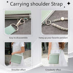 E NET-CASE Case for Kindle Scribe 10.2 inch(2024/2022 Release),Premium PU Leather with Card Slot and Pen Holder and Auto Sleep/Wake,Shoulder Strap Cover for 10.2" Kindle (Light Green) - Image 3