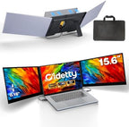 CIDETTY New Upgrad Laptop Screen Extender Monitor Portable, Ultra Light & Thin Triple Portable Monitor for Laptop 1080P FHD IPS Display for 13-17" Laptop, Plug & Play Compatiable with Win/Mac/Chrome by CIDETTYElectronics