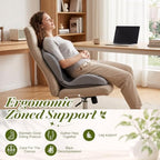 Chumia Ergonomic Seat Cushion Back Support for Office Chair Car, Gray - Image 4