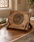 ihvan online, Vintage Wooden Book Holder Stand, Portable and Adjustable Cookbook Holder, Tablet Recipe Book Bible or Quran Stand, Perfect Mother's or Father's Day Gifts - Image 2