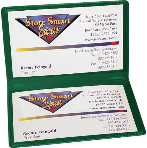 StoreSMART - Green Folding Business Card Holders - 25 Pack - Polypropylene Plastic (RPP2915G-25) by StoreSMART