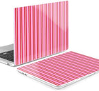 MEEgoodo for M5/M4/M3/M2 MacBook Air 15 inch Case 2026 2025 2024 2023, Case Fit Model (A3448/A3241/A3114/A2941) for MacBook Air 15.3 inch, Pink and Red Stripes - Image 3