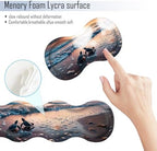 TGFEWYTJYJ Extended Gaming Mouse Pad,Memory Foam Ergonomic Keyboard Mouse Wrist Rest Support Set,Large Desk Mat with Stitched Edges,Non-Slip Base Mousepad Home Office,Sea Turtles - Image 5